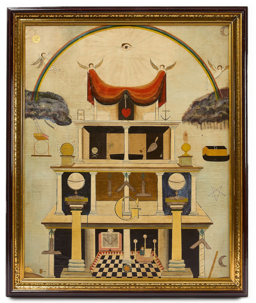 Masonic Tracing Board, Hamilton C